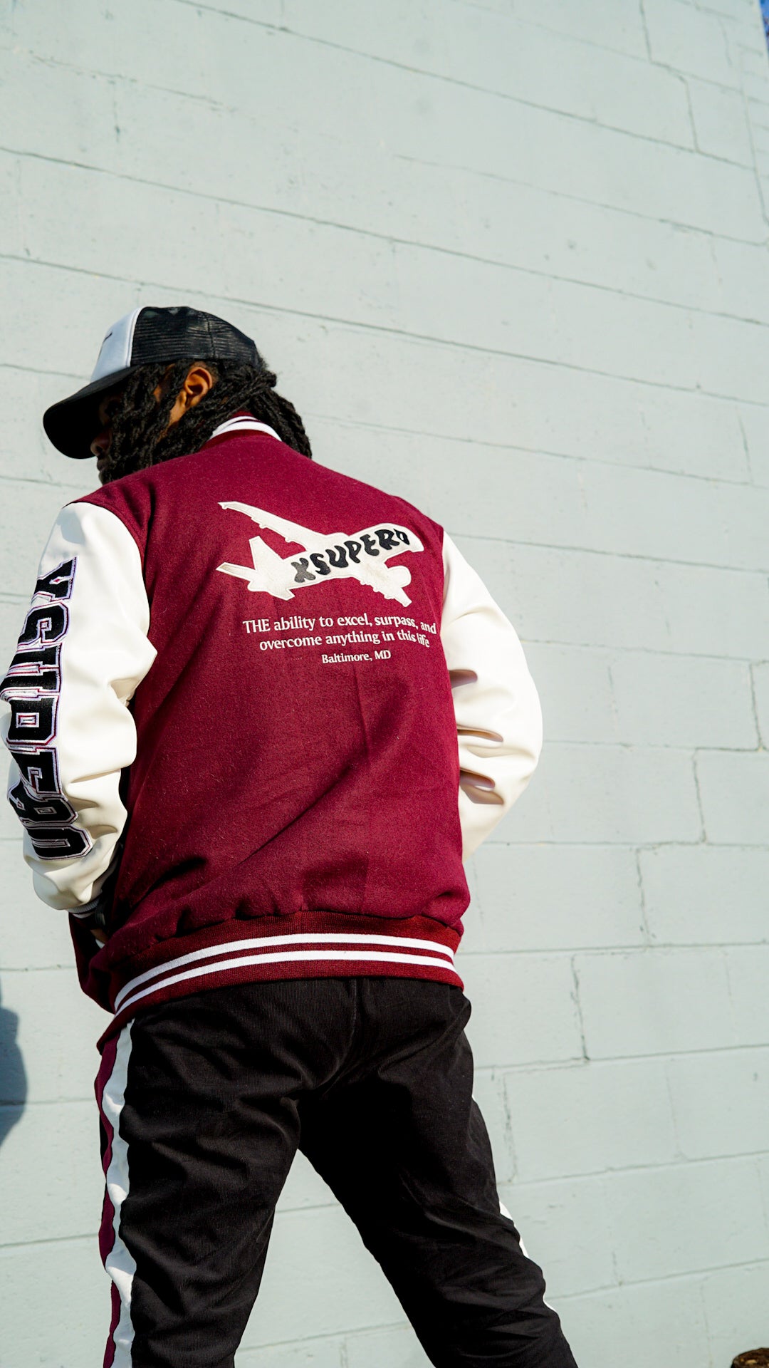 Burgundy Varsity Jacket